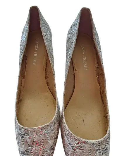 Zapatos de Tacón Plateados marcaIvanka Trump - miniatura 5
