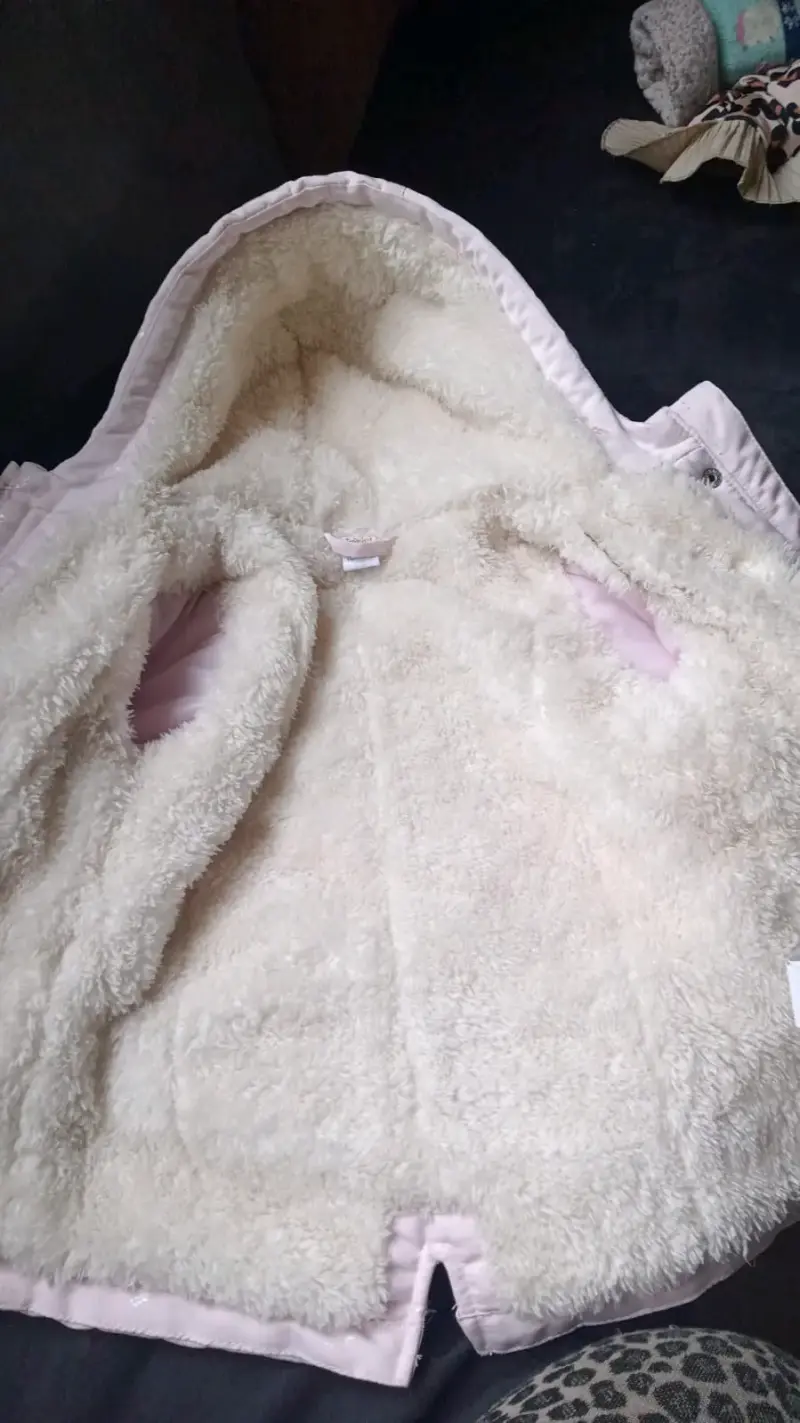 Abrigo de invierno para niña con capucha - 2