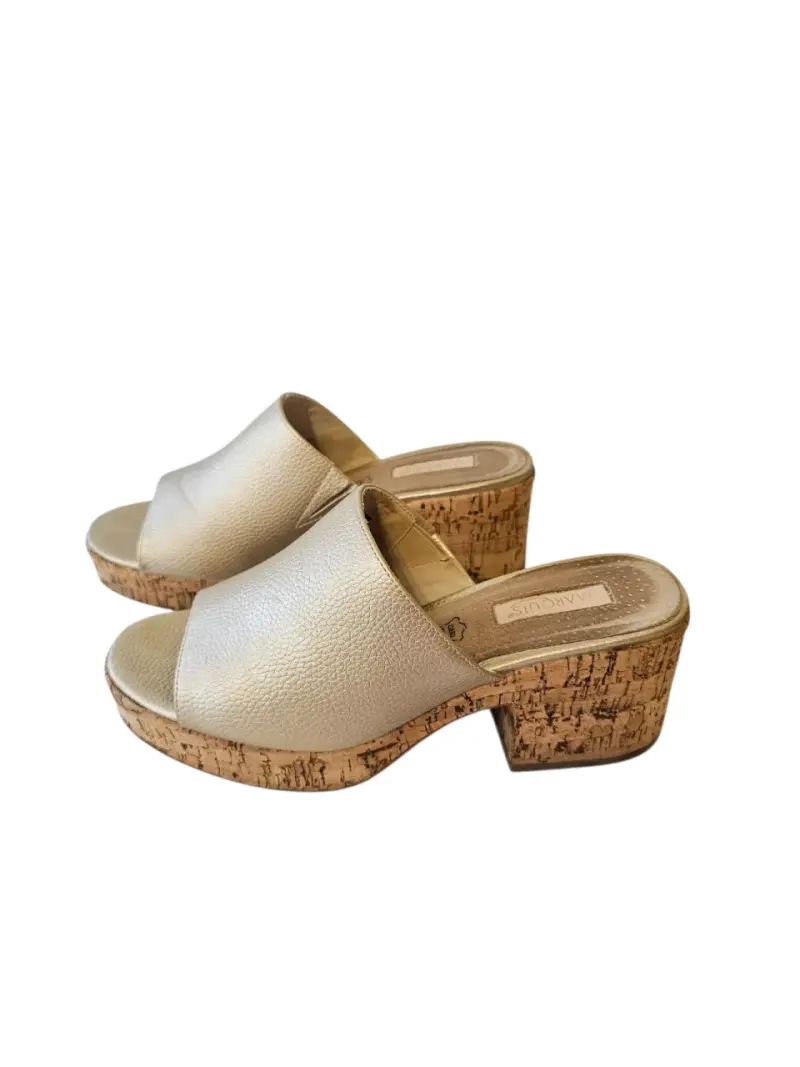 Sandalias plataforma doradas Marquis T38 - 4