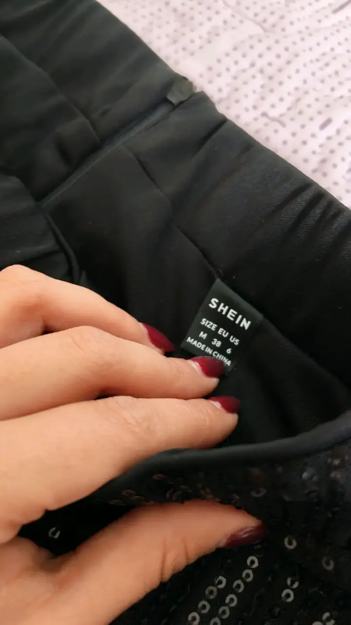 Pantalones acampanados negros con lentejuelas Shein - 2