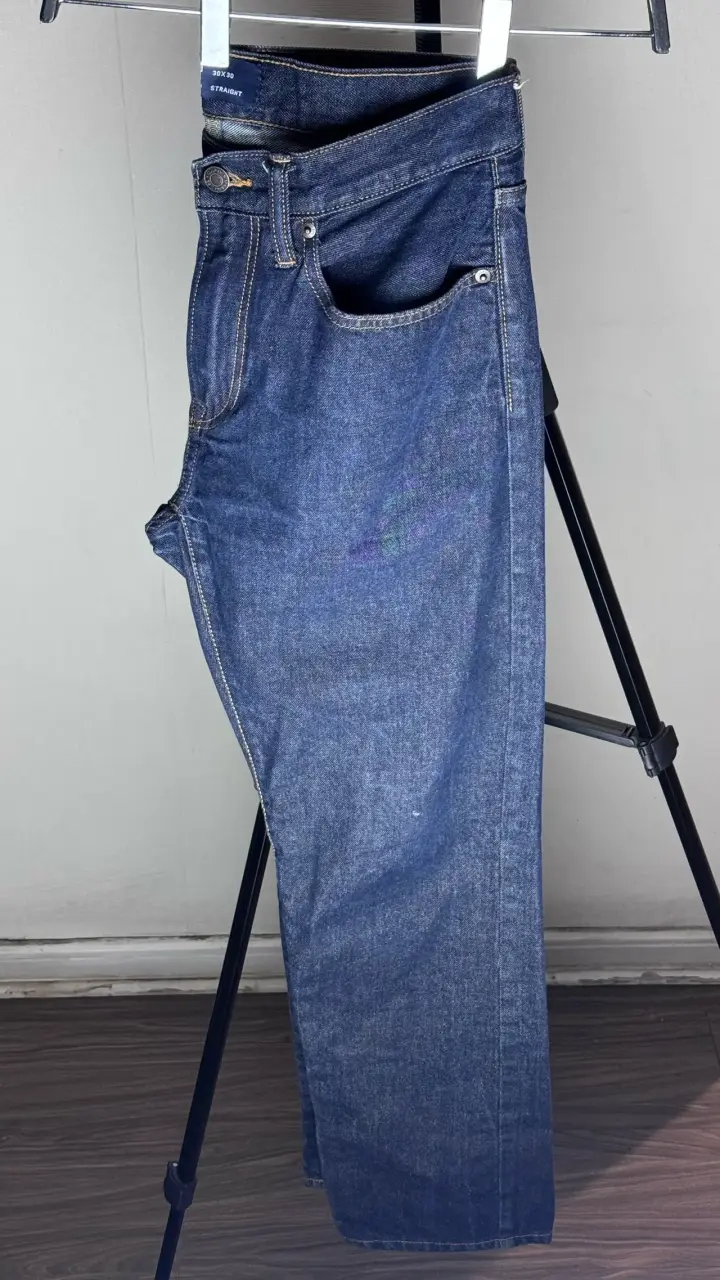 Jeans rectos azul oscuro talla 30x30 - 2