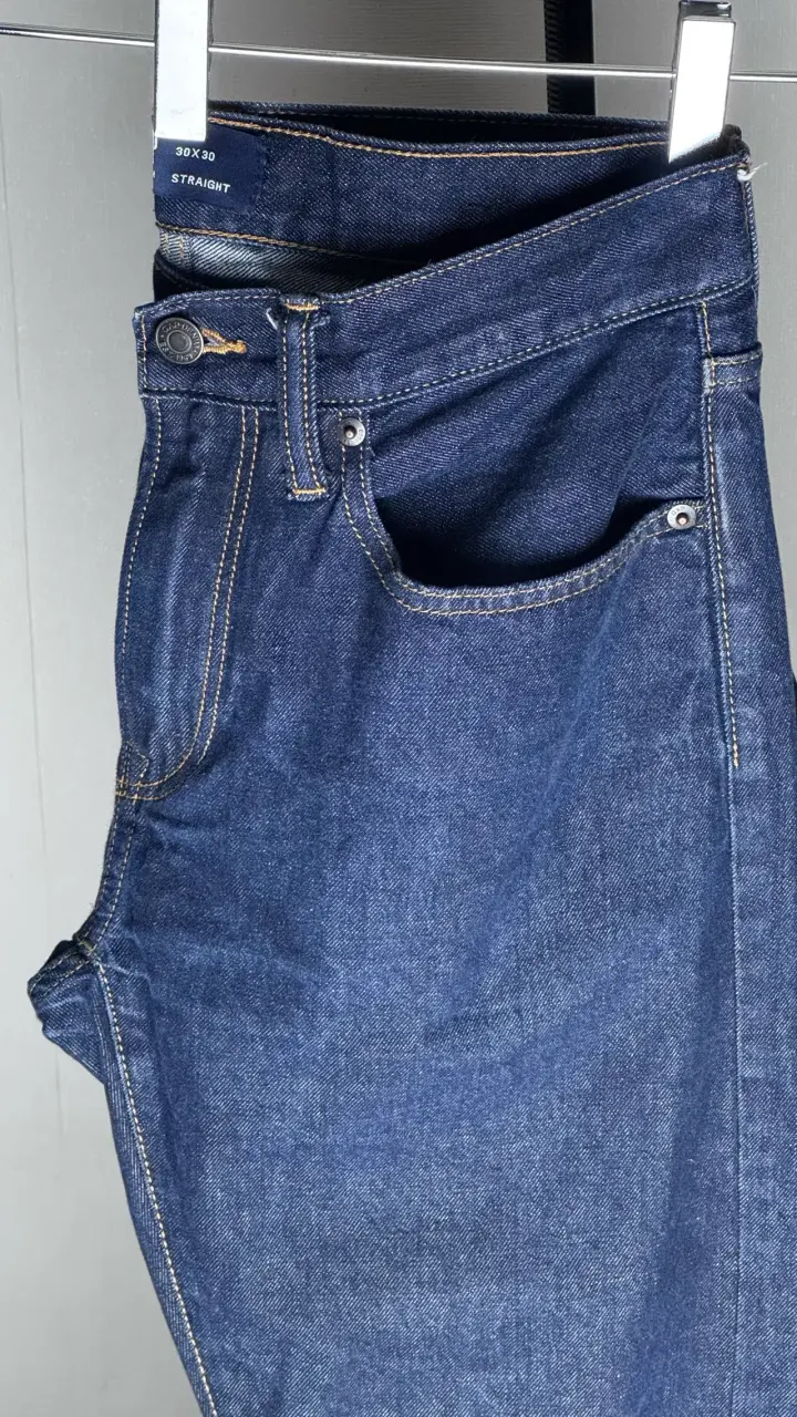 Jeans rectos azul oscuro talla 30x30 - 3