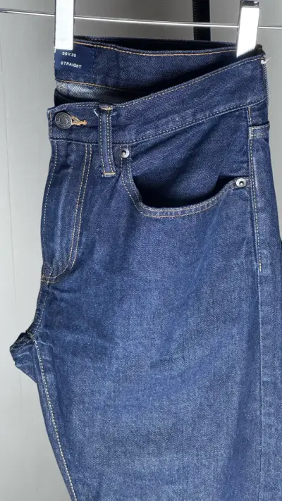Jeans rectos azul oscuro talla 30x30 - miniatura 3