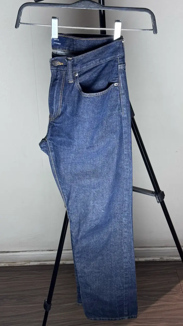 Jeans rectos azul oscuro talla 30x30 - 4