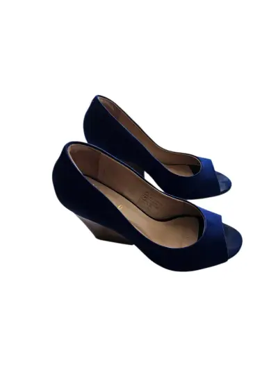 Zapatos de tacón azul GACEL 38 CUERO GAMUZA - miniatura 5
