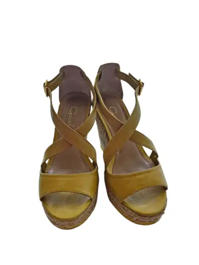 Sandalias  amarillas mostaza CUERO Gacel 38 - miniatura 2