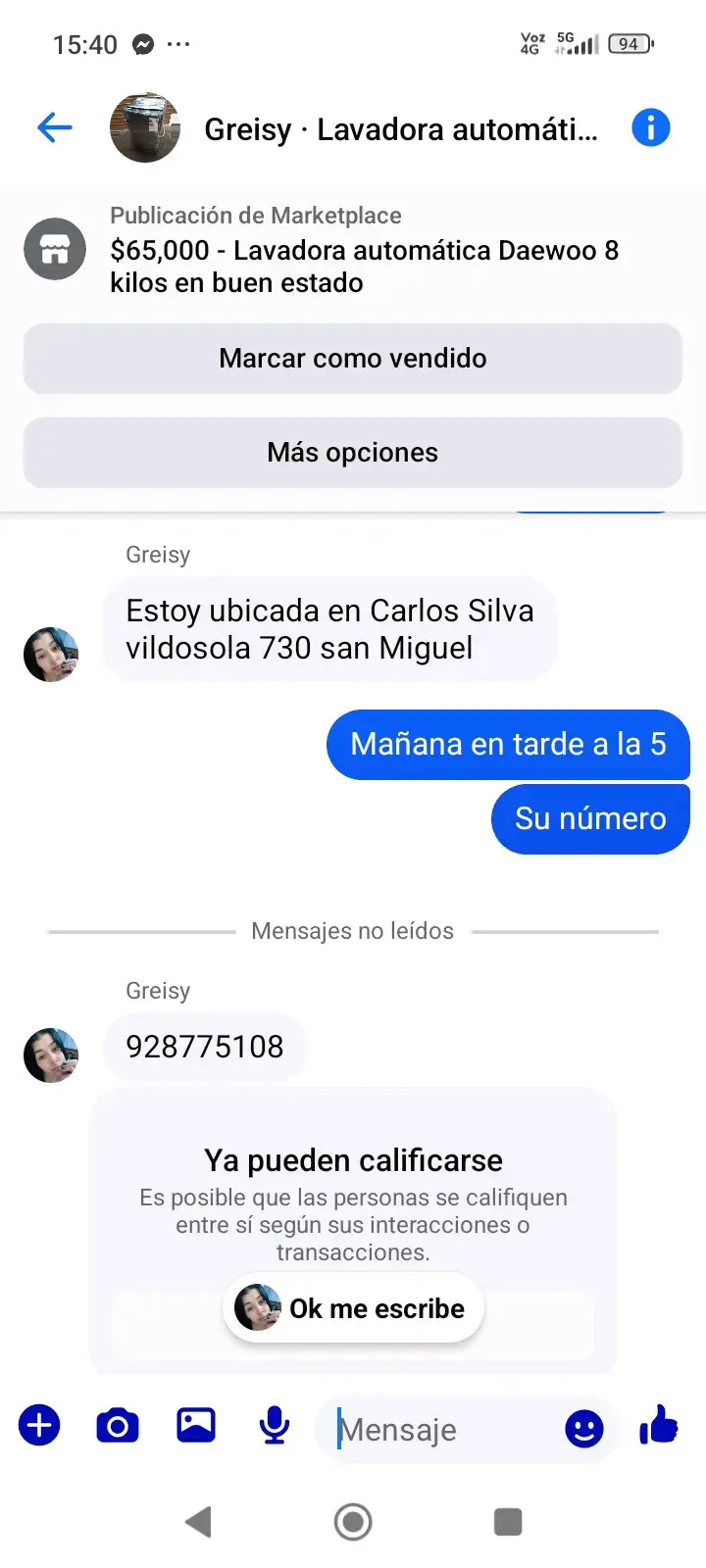 Lavadora automática LG. 8 kilos - 1