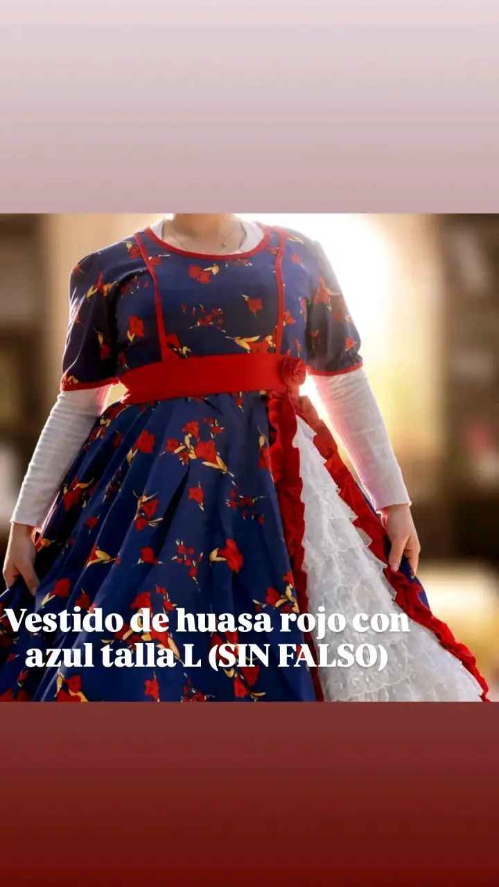 Vestido huasa floreado S/M/L - 3