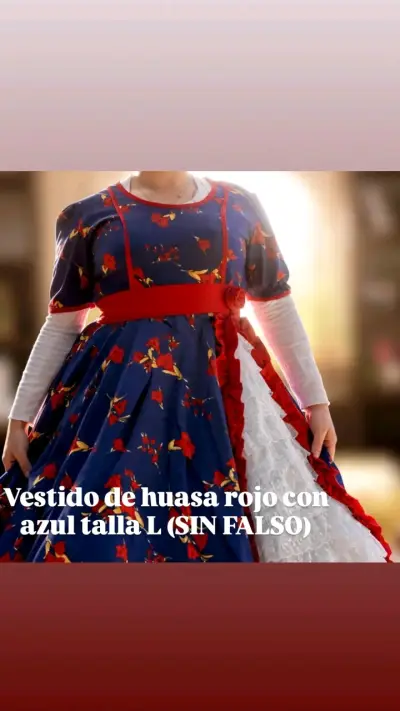 Vestido huasa floreado S/M/L - miniatura 3