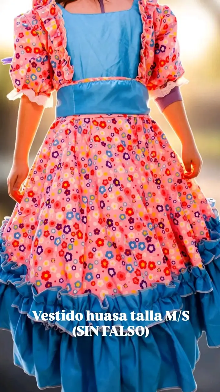 Vestido huasa floreado S/M/L - 5