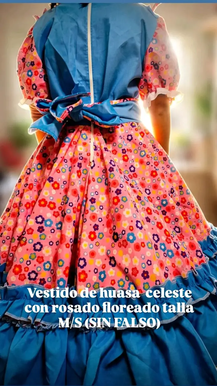 Vestido huasa floreado S/M/L - 6