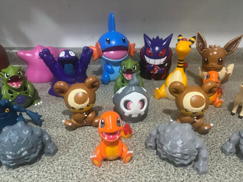 Figuras pokemon 3d pintadas con acrílicos - 1