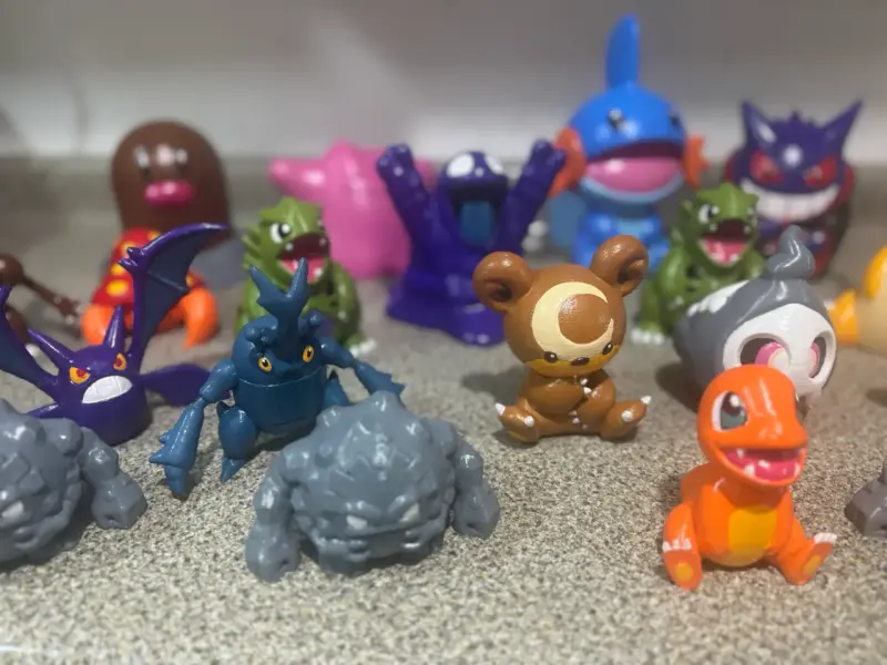 Figuras pokemon 3d pintadas con acrílicos - 3