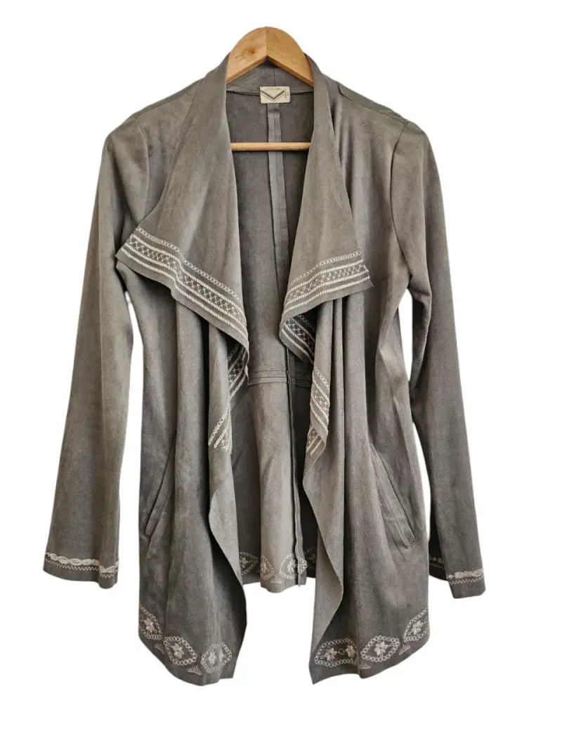 Chaqueta gris bordada UMBRALE S - 1