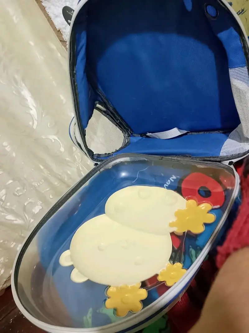 Mochila infantil transparente con diseño de oso - 1
