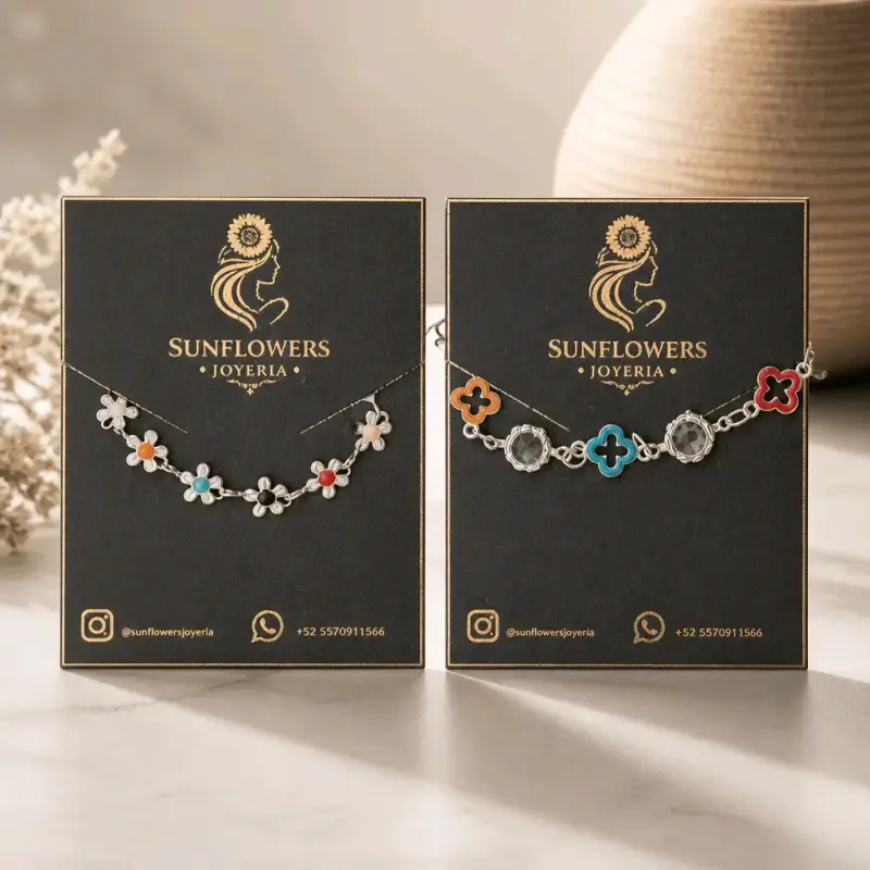 Pulseras de plata con dijes decorativos - 6