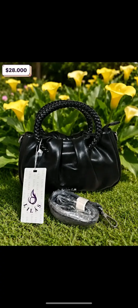 Bolso de mano negro Lilas elegante