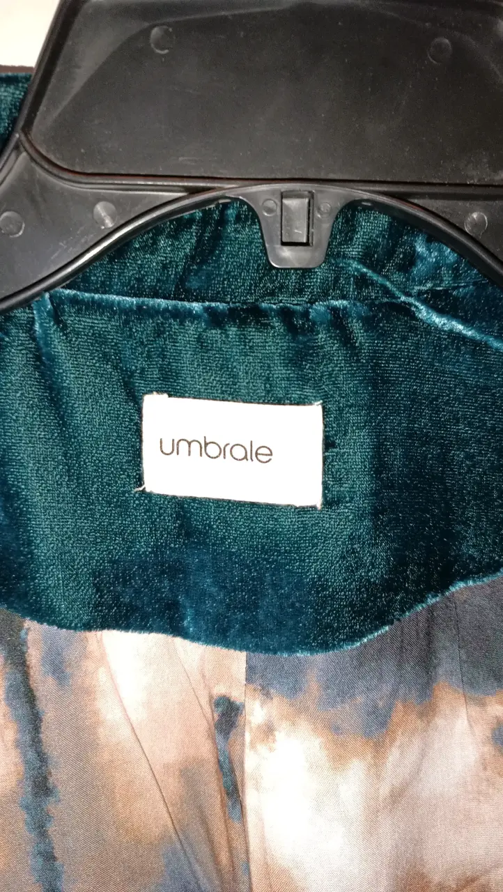 Blazer de terciopelo azul Umbrale elegante - 2