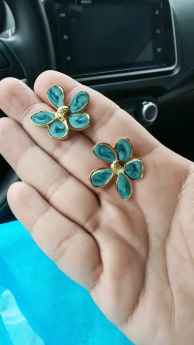 Aros de Plata Sunflowers Hipoalergénicos - miniatura 4
