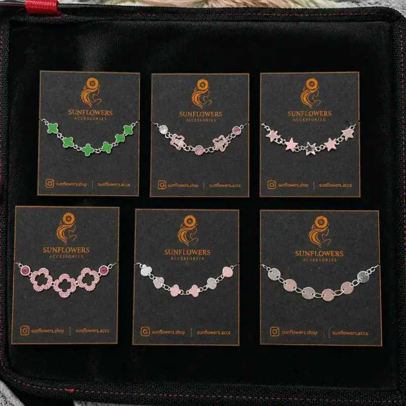 Pulseras y aros de plata Sunflowers con diseños variados - 1