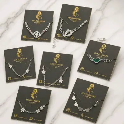 Pulseras y aros de plata Sunflowers con diseños variados - miniatura 2