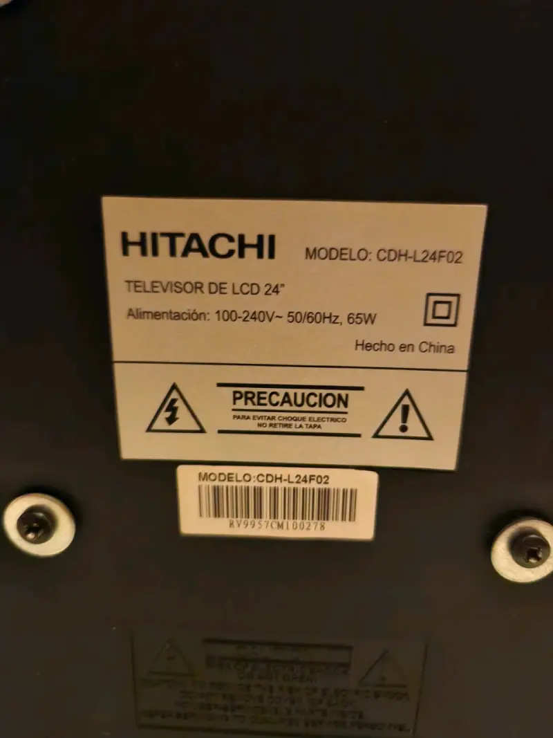 Tv LCD Hitachi 24 pulgadas modelo CDH-L24F02 - 3