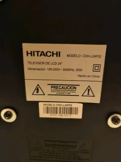 Tv LCD Hitachi 24 pulgadas modelo CDH-L24F02 - miniatura 3