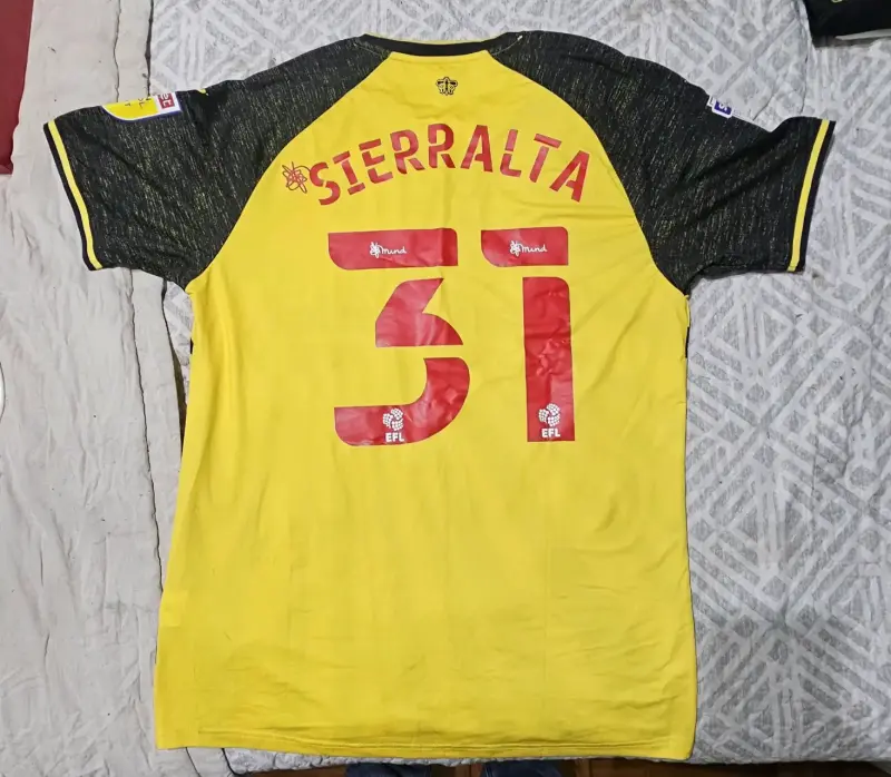Camiseta de fútbol Watford FC amarilla y negra - 2