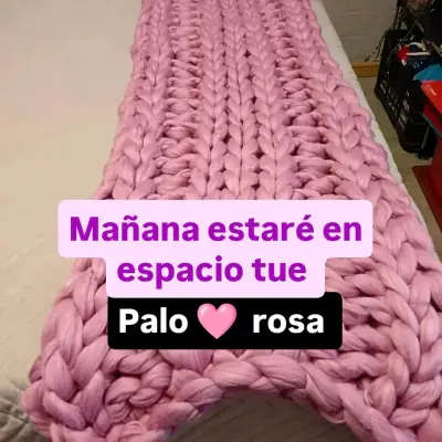 Manta de lana hipoalergénica gruesa azul hecha a m - miniatura 4