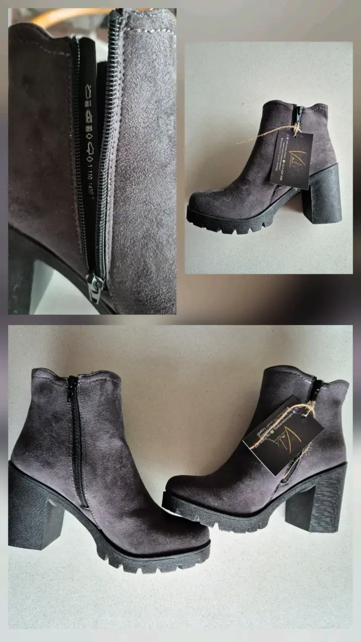 Botines T38 Nuevos Simil Gamuza