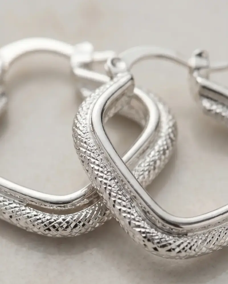 Set de Aros de Plata con Estuche Elegante - 2