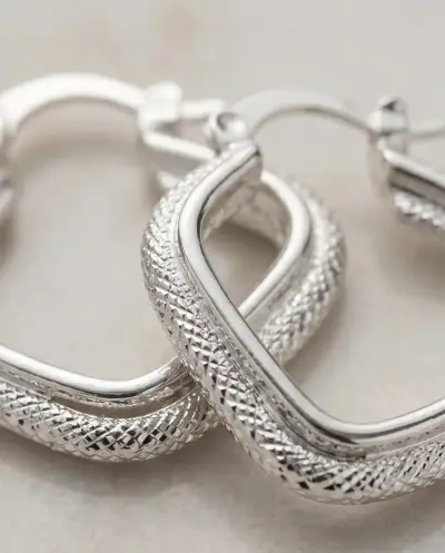 Set de Aros de Plata con Estuche Elegante - miniatura 2