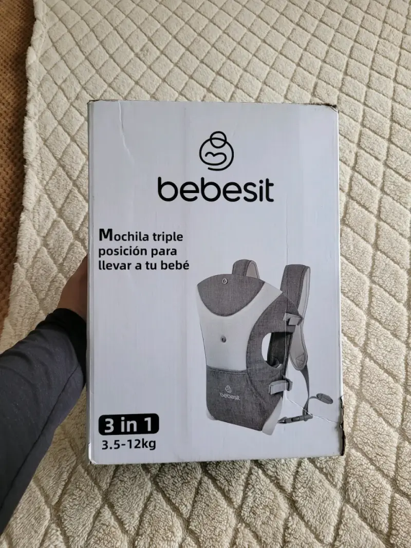 Mochila portabebé 3 en 1 Bebesit gris - 1