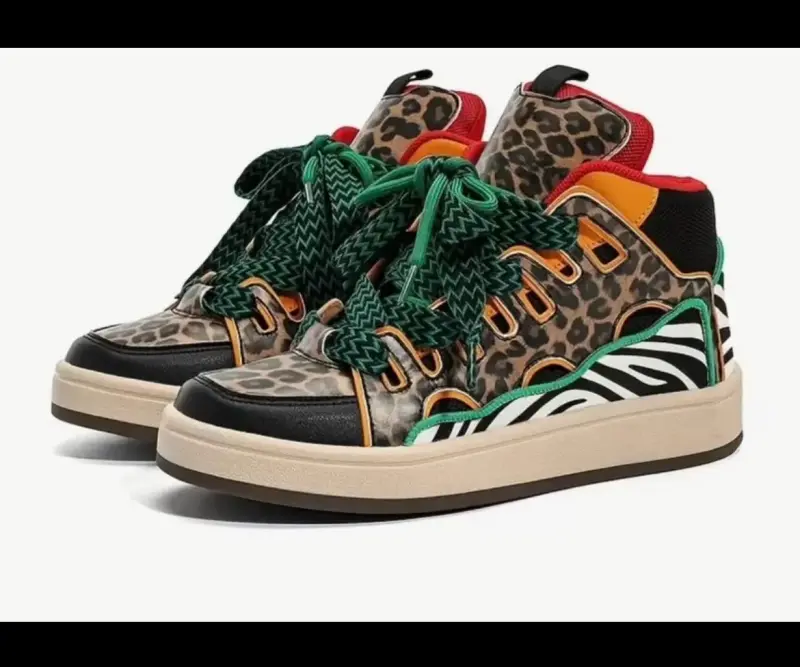 Zapatillas deportivas con estampado animal print - 1
