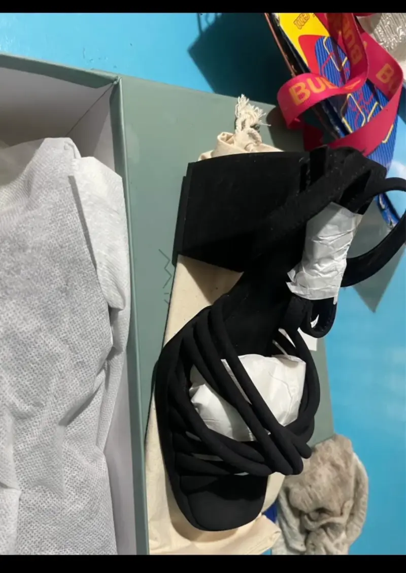 Sandalias de tacón alto negras MIM - 1