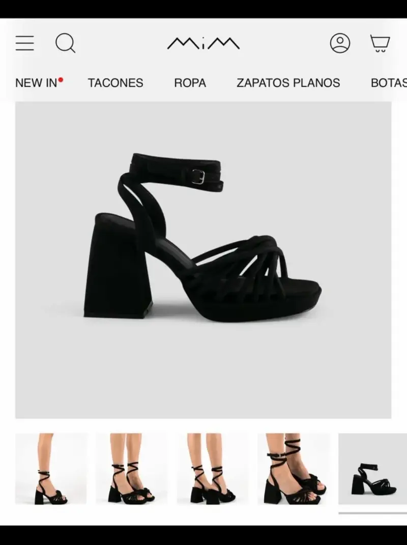 Sandalias de tacón alto negras MIM - 2