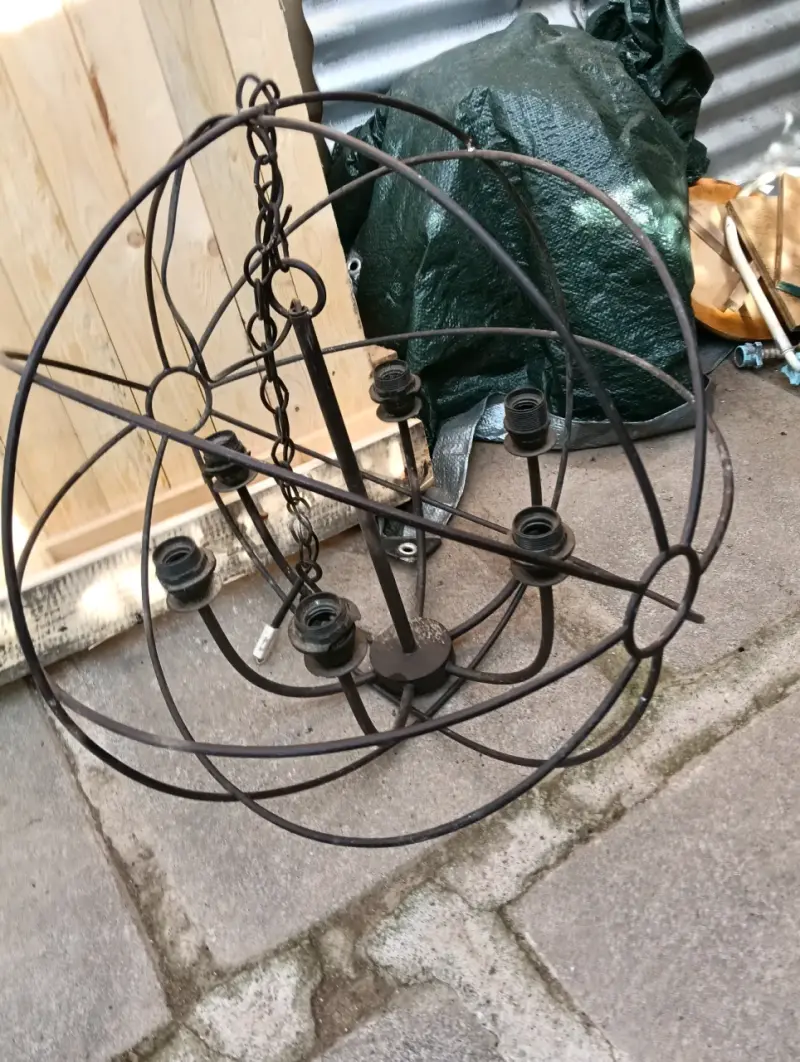 Lámpara colgante de hierro forjado estilo vintage - 2