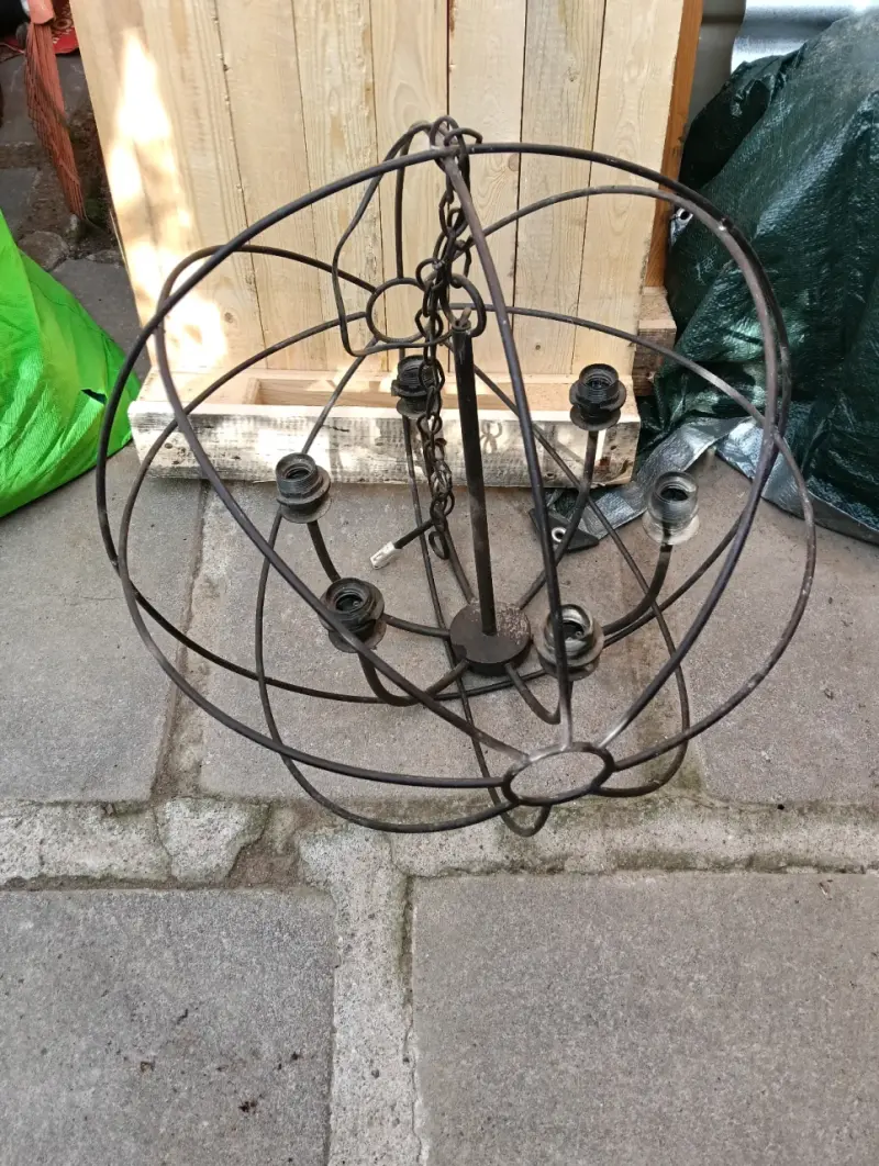 Lámpara colgante de hierro forjado estilo vintage - 3