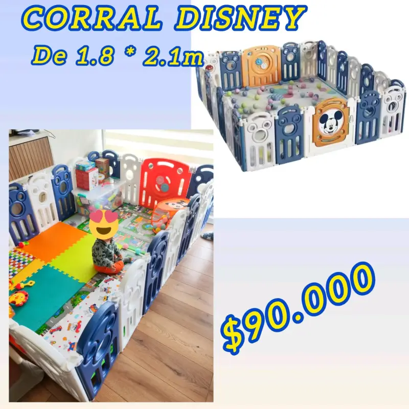 Corral de Juegos Infantil Disney 1.8x2.1m