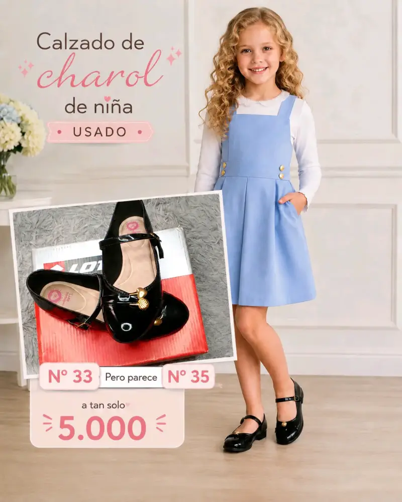 Zapatos de charol para niña usados talla 33-35