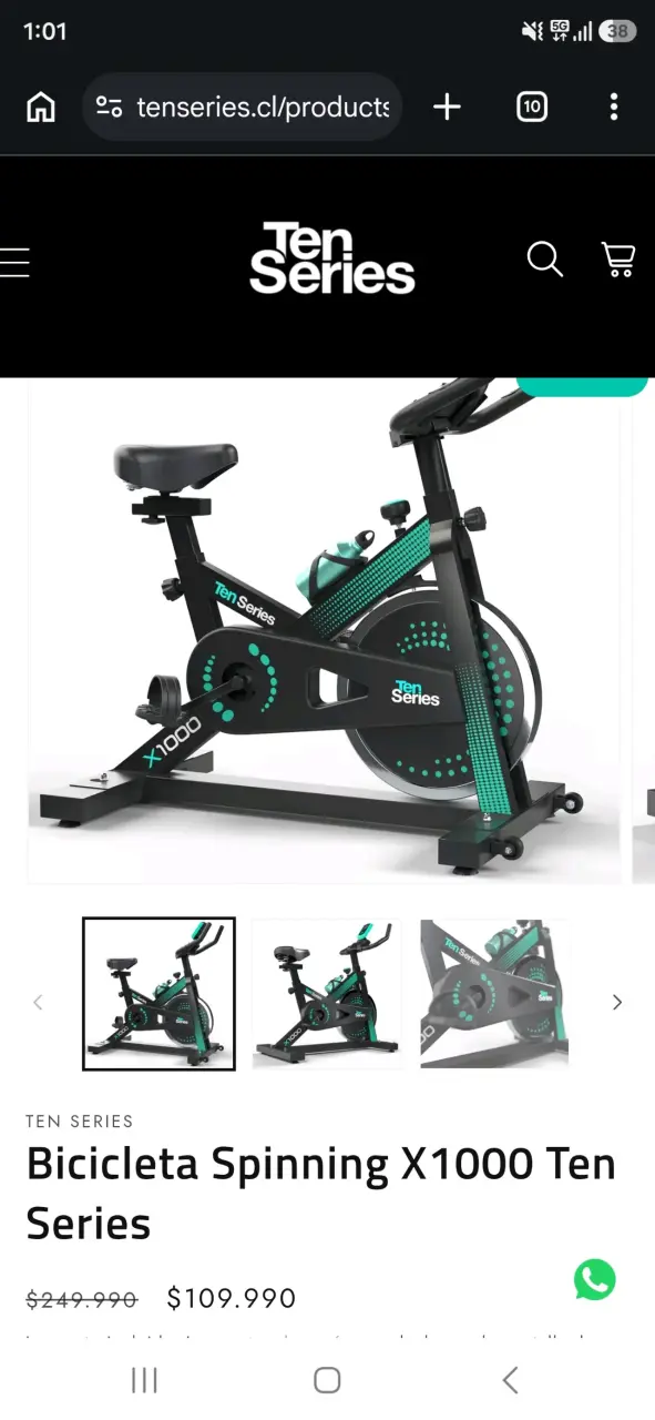 Bicicleta de Spinning X1000 Ten Series - 1