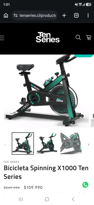 Bicicleta de Spinning X1000 Ten Series - miniatura 1