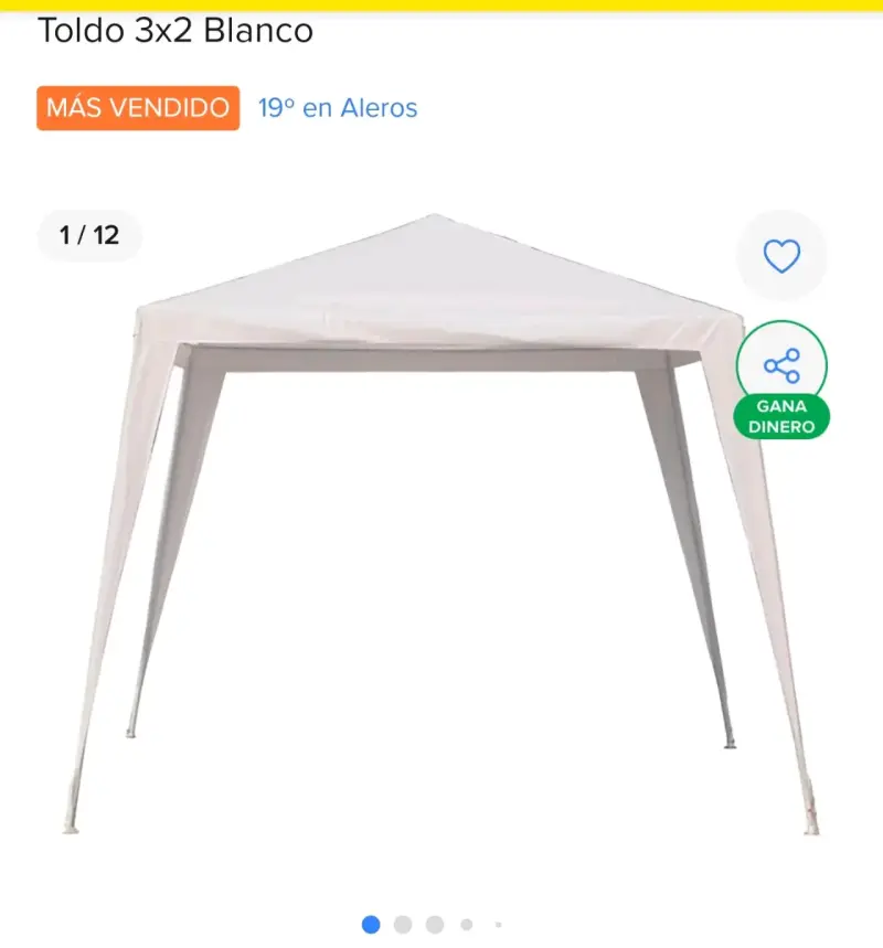 Toldo 3x2 Blanco para Exteriores