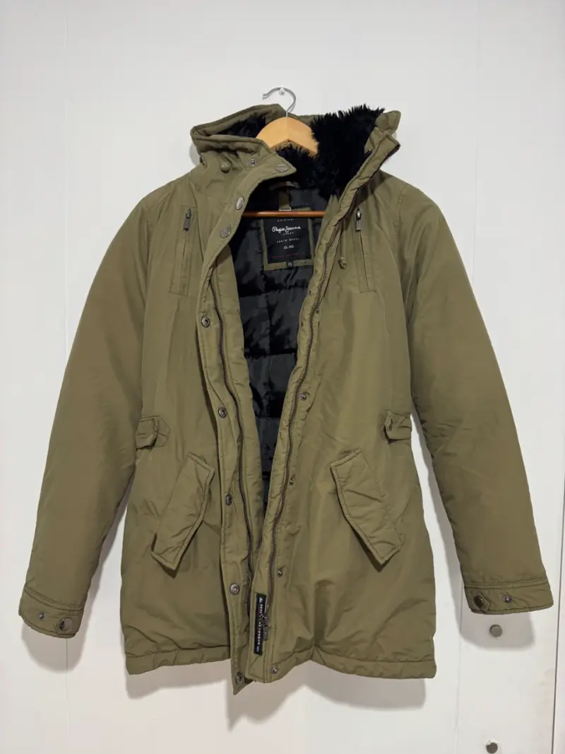Parka verde con capucha Pepe Jeans