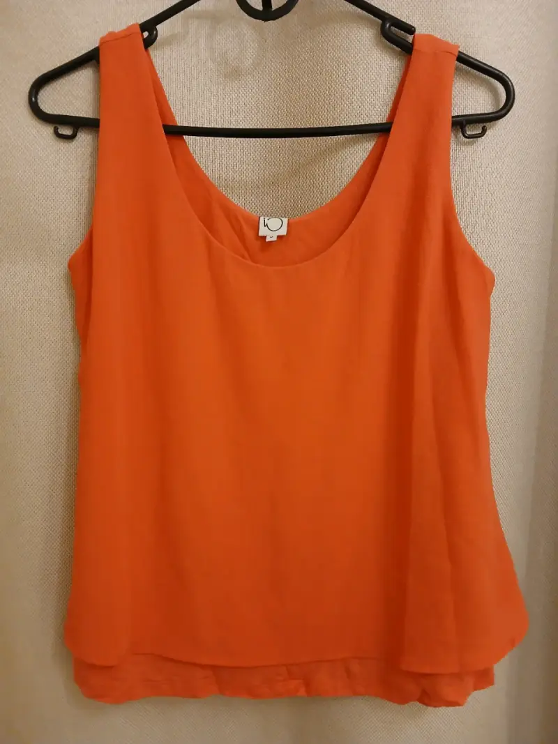 Blusa sin mangas naranja para mujer