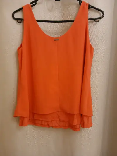Blusa sin mangas naranja para mujer - miniatura 2