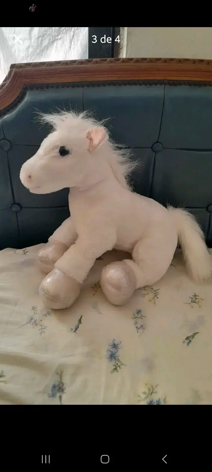 Peluche de caballo blanco suave y esponjoso - 3