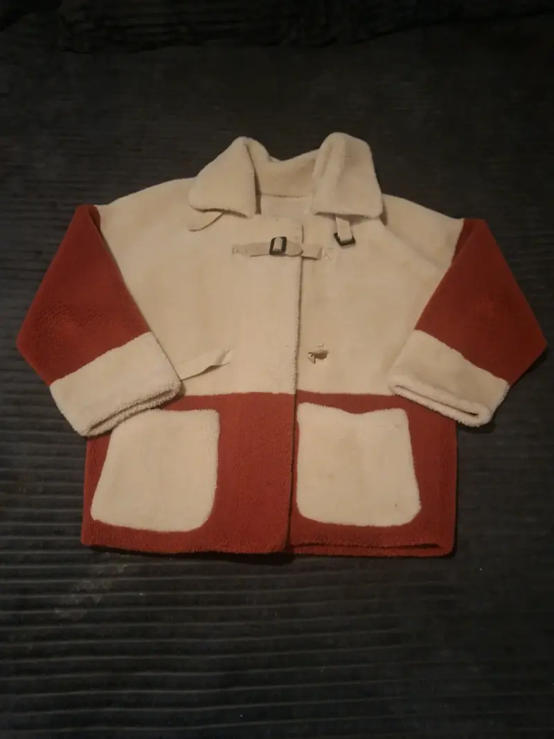 Chaqueta de cuero sintético roja para mujer - 6