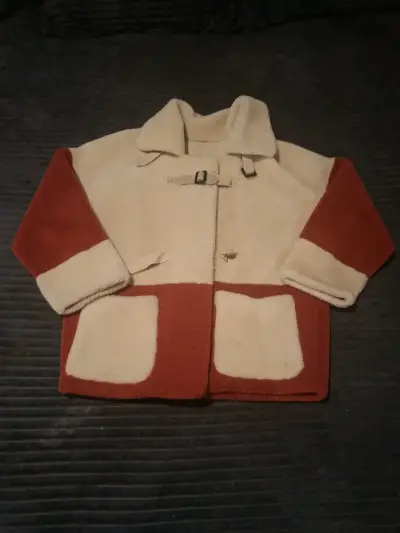 Chaqueta de cuero sintético roja para mujer - miniatura 6
