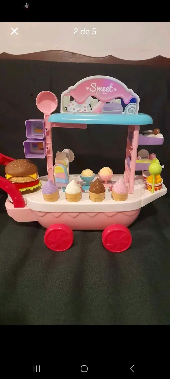 Carrito de Juguete de Helados y Dulces para Niños - 2